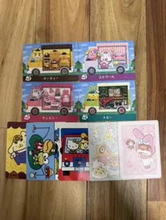 あつまれどうぶつの森　amiboカード　サンリオコラボ　おまけシールセット