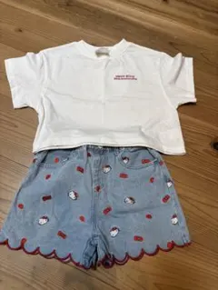 Hello Kitty 120 Tシャツ ショートパンツ セット