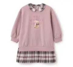 mezzo piano メゾピアノ　衿つきドッキングカットワンピース