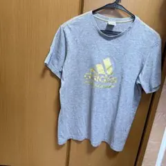 【最終値下げ】adidas アディダス 半袖 Tシャツ グレー ゴールドロゴのサムネイル