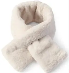 【即日発送】ファーマフラー アイボリー レディース 冬物