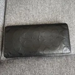 COACH シグネチャー エンボス 長財布 ブラックのサムネイル