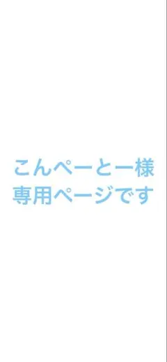 こんぺーとー様専用ページです