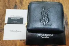 Yves Saint Laurent 二つ折り財布 ブラック　サンローランのサムネイル
