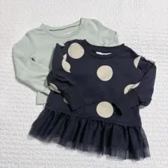 【2着セット★】長袖カットソー　H&M　西松屋　女の子