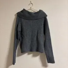 SpRay スプレイ オフショルダー グレー ニット セーター