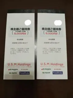 最新即日 匿名発送無料 ユナイテッドスーパー カスミ マルエツ 10000円分のサムネイル