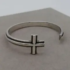 ★新品★ シルバー 925 クロス バングル 純銀 レディース ブレスレット