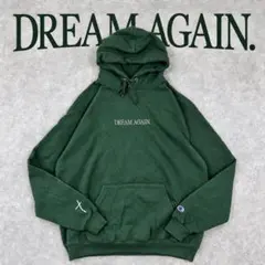 チャンピオン パーカー L 日本表記2XL 刺繍ロゴ 深緑 DREAMAGAIN