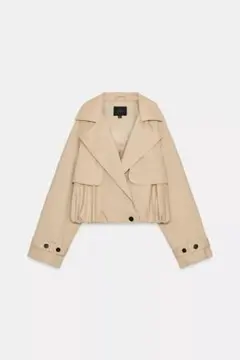 ZARA ショートバルーントレンチコート M 新品タグ付き ZARA - 【完売品】ZARA ショートバルーントレンチコート Mサイズ 新品