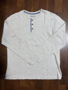 Eddie Bauer グレー ヘンリーネック