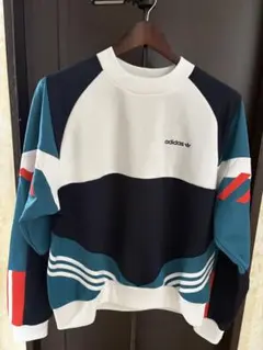 adidas ストライプトレーナー ネイビー/ホワイト