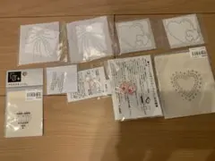 クリアストーン ハート型装飾パーツワッペン　9枚セット