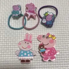 ヘアゴム　ヘアピン　ヘアクリップ　ピン留め　ヘア飾り　ペッパピッグ　妖精　016