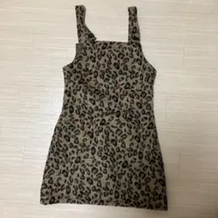 ヒョウ柄 レオパード柄ノースリーブ ミニワンピース AYRR
