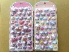 文具店で購入 サンリオのコットンパフィーシールセット