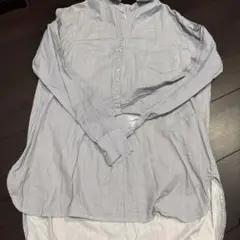 ボーイズルーム水色ライン入り長袖シャツ ボタンダウンNo.75