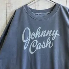 古着　長袖　スウェット 裏起毛　プリント　アメカジ ゆるだぼ