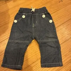デニムハーフパンツ ボタン付き