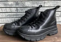 美品　コンバース 超厚底 トレックウエーブ 人気ブラック スニーカー