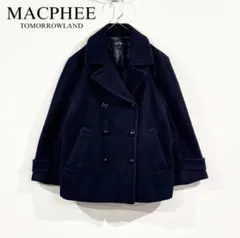 【MACPHEE/マカフィー】ウールピーコート ショートコート ネイビー38/Mのサムネイル