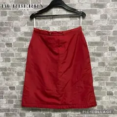 美品　BURBERRY GOLF レッドスカート ウエスト調整可能　中綿