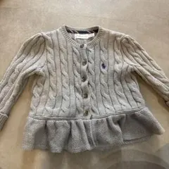 Ralph Lauren ペプラム♡グレー カーディガン 12M
