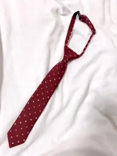 コムサイズム　赤 水玉模様 ネクタイ Lサイズ