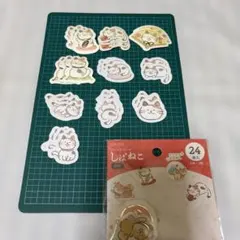 セリア　 しばねこ　ねこのシール　28枚