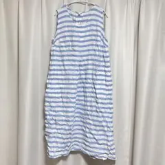 ジェイジル ワンピース ボーダー柄 ビッグサイズ ノースリワンピ マキシ丈