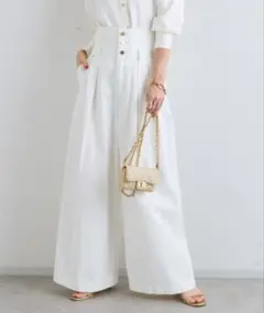 新品同様☆ラブティックボンボン ハイウエストバギーデニムパンツ ショップバッグ付