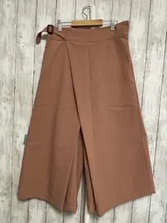 Spick&Span ガウチョパンツ ラップ風デザイン ピンクブラウン