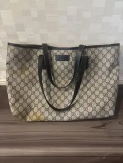 Gucci GGパターン トートバッグ ベージュ/ブラック