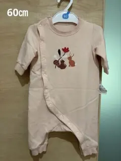 動物柄ロンパース 60cm ピンク