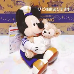 ハートフェルトレターズオブフレンドシップ　ぬいぐるみバッジミッキー☆ダッフィー②