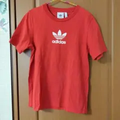 adidas コットンレッドTシャツ XS
