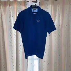 Mizuno 半袖ポロシャツ ブルーMサイズ メンズ