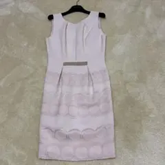ペールピンク ノースリーブ ワンピース ドレスのサムネイル