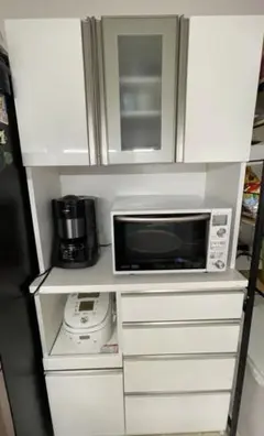 【ニトリ】【食器棚】キッチンボード モルディ 90