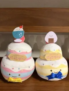 にっこりーノ　にこパ　3周年　ノベルティ　ぬいぐるみ クリームソーダ・おにぎりのサムネイル