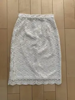 UNIQLO ホワイト レース タイトスカート S