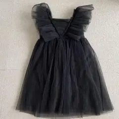 H&M ブラック チュール ワンピース