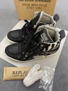 REPLAYリプレイ ハイカットスニーカー 23.5cmのサムネイル