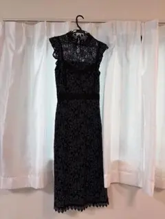 ZARA レース ワンピース XS 黒 結婚式 二次会 パーティー ドレス