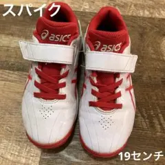 asics 野球シューズ 19.0cm ホワイト/レッド