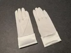 ホワイト サテン ウェディンググローブ