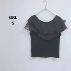 グレイル　シアーダブルフリルカラーリボントップス　ガーリー　gf52　Ｓ