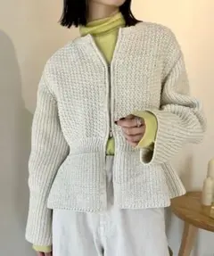 【70%オフ】【新品】mystic ミスティック　ニットカーディガン　アイボリー