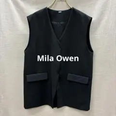 K770◯ Mila Owen ミラオーウェン ベスト ジレ ブラックのサムネイル