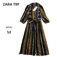 新品 ザラ ZARA ストライプ ロングワンピース マルチカラー M 未使用